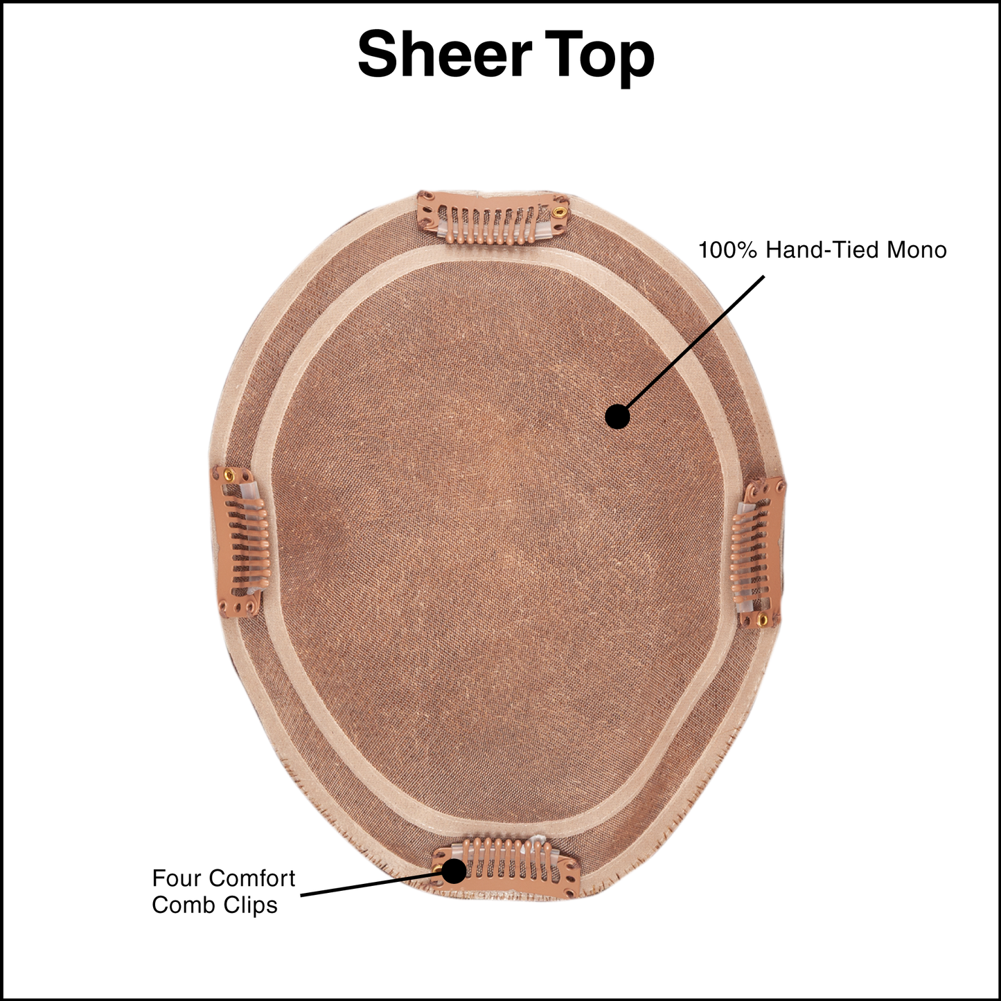 Sheer Top 10" and 14" by TressAllure